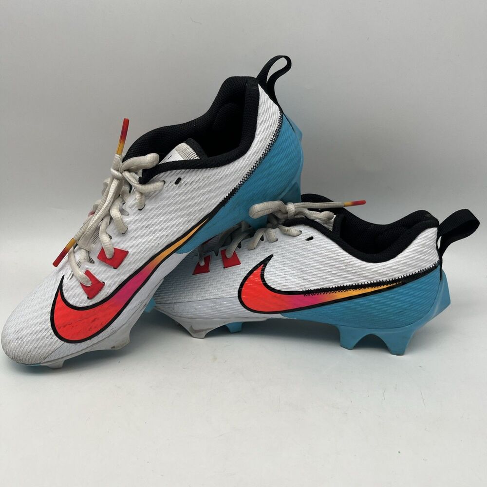 Men Sz 9 Nike Vapor Edge Speed 360 2 White Blue Football Grass Cleats DA5455-101